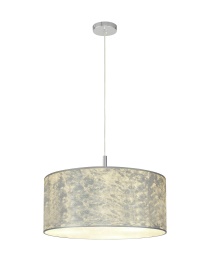 DK0819  Baymont 60cm 5 Light Pendant Polished Chrome, Silver Leaf